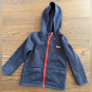 Toddler Patagonia Navy Fleece with Red Trim